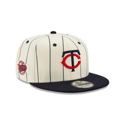 Minnesota Twins Gorra | New Era MLB Pinstripe 9fifty Snapback Cap Mexico - Blancos